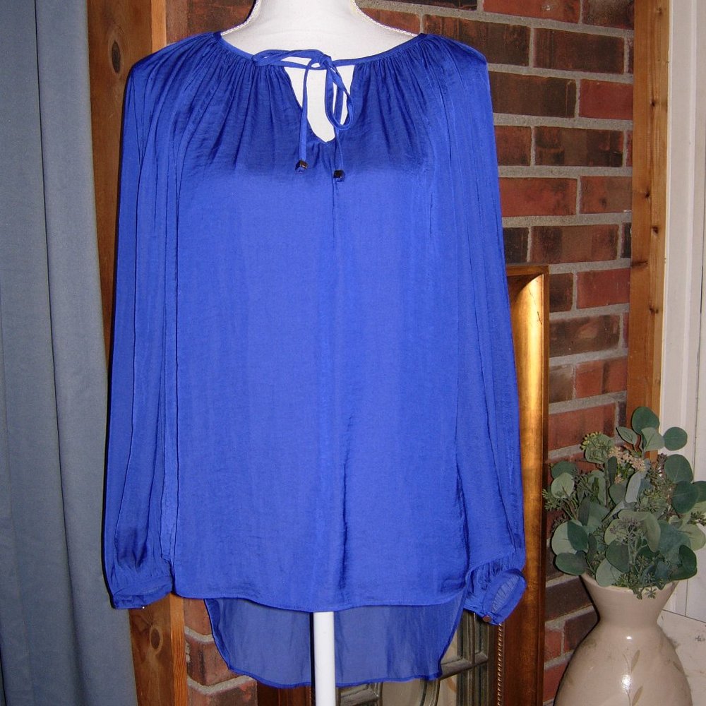 Jennifer Lopez Blue Long Sleeve Top XS